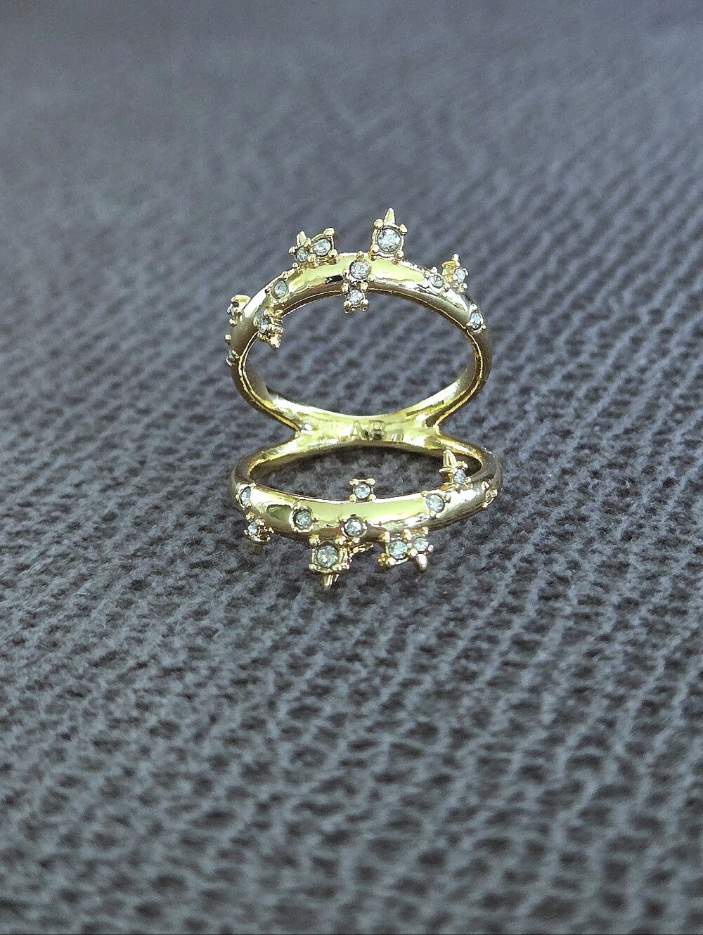 Alexis Bittar Double✌️ Banded Gold💛 Satellite🛰 Ring💍 - Picture 2 of 16